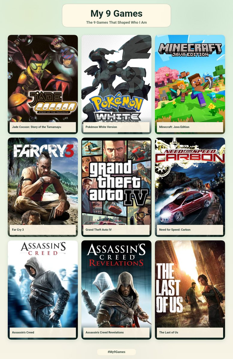 Lucasletspl4y's tweet photo. Les 9 jeux qui ont fait de moi qui je suis ! Il ne manquerait que Call Of Duty Modern Warfare 3 https://t.co/HoDUHGKACn