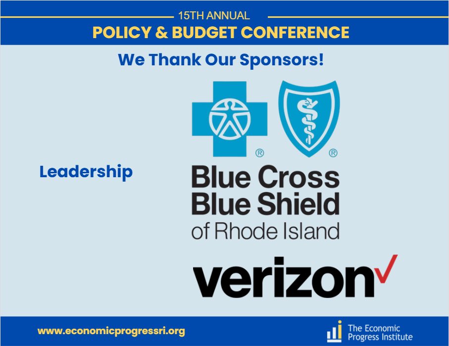 EconProgressRI's tweet photo. Thank you to our Leadership, Impact, and Community Partners for supporting EPI’s 15th Annual Policy &amp; Budget Conference!
 
We’re grateful for your partnership and support. https://t.co/R4eWnN9KWI