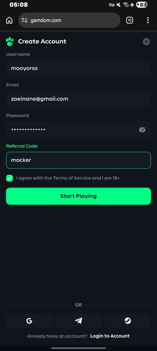 juicynodd's tweet photo. @mockerbey @Romer @gamdom under ur code!!

🆔 mooyorss https://t.co/kvr3EeTAIe