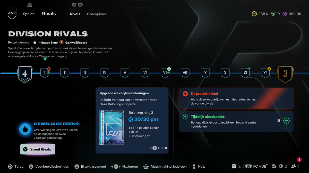 AlexdPlays's tweet photo. DIVISION 4 REACHED! 🏆🔥
The grind doesn’t stop here… NEXT STOP: DIVISION 3. 👀⚡️ #alexplays #fc27 #fut #ultimateteam #rivals https://t.co/qmpVwFVMt1