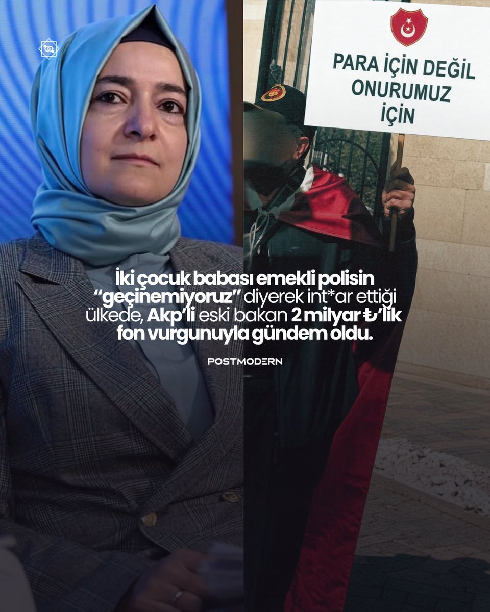 postmbjk's tweet photo. — İki çocuk babası emekli polisin “Geçinemiyoruz” diyerek int*ar ettiği ülkede, AKP’li eski bakan 2 milyar ₺’lik fon vurgunuyla gündem oldu. https://t.co/5DGe6sjw4j