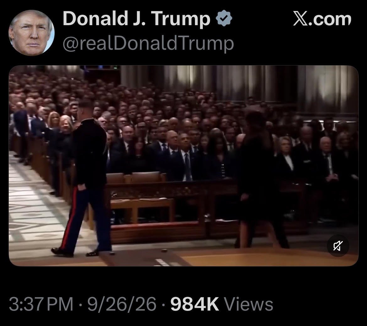 Back4TheStorm's tweet photo. How 'bout them apples ... Got/shared Bush funeral comm earlier &amp; then POTUS shares a vid w/ Bush's funeral. https://t.co/WVxof4JonD