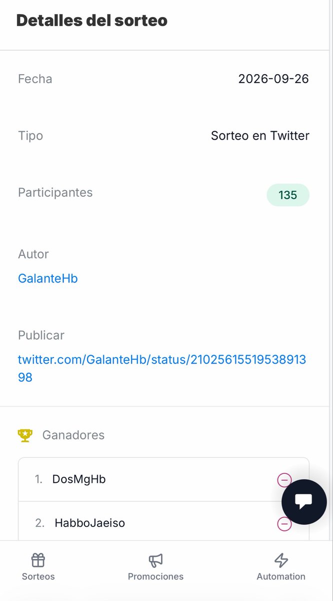GalanteHb's tweet photo. Presentamos los dos ganadores del sorteo.!!!❤️💯🥰🙈

1. @DosMgHb 

2. @HabboJaeiso 

Felicidades a los ganadores.

Escríbanme al dm. https://t.co/s3Ku2ZnfBw