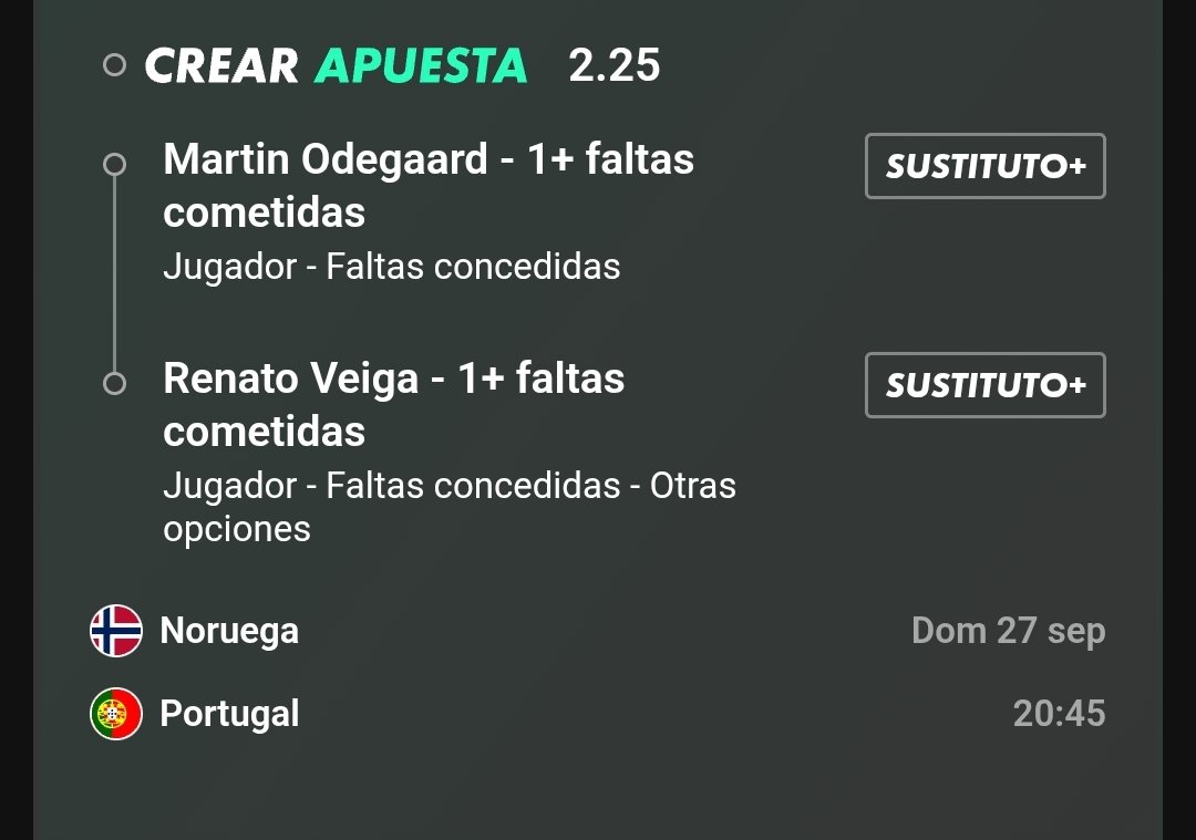 ScorpioSoccer's tweet photo. ESCALERA ESPECIAL FALTAS PARA EL NORUEGA VS PORTUGAL GRATIS!!

Siguenos en telegram para tener lo mejor:
https://t.co/p9obJ2W0oA

#apuestasdeportivas #apuestas #futból #parley #soñadora #premium #laliga #remates #gaming #escalera #gratis #nationsleague https://t.co/xhObumO8ed