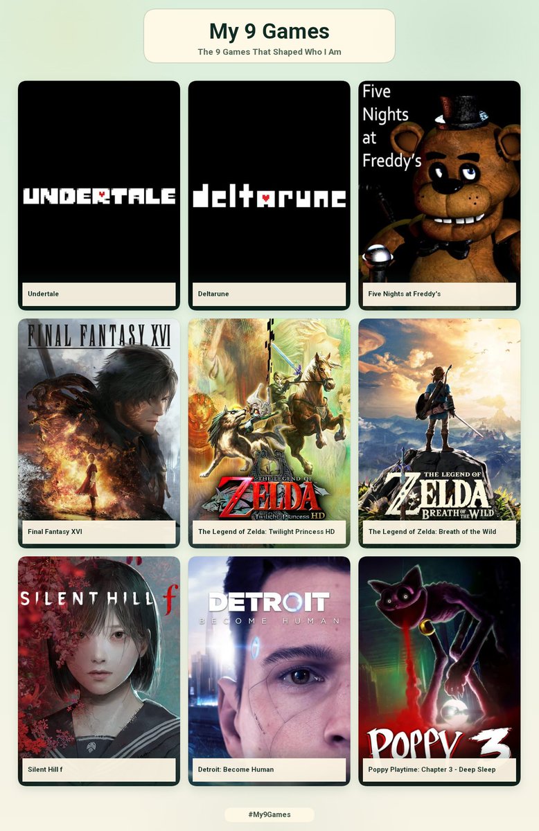 twilliime's tweet photo. 9 games that shaped who I am! https://t.co/rTxLVEqkbo