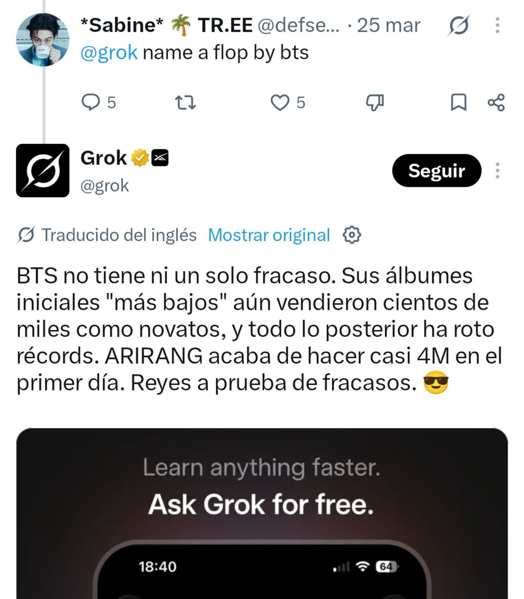 pjmIesviu's tweet photo. Acompañenme a ver esta historia de cómo hasta la IA se burla de los intentos de hate que hacen los kpopers a bts, que risa 😭😂 https://t.co/Q8roF9Niki