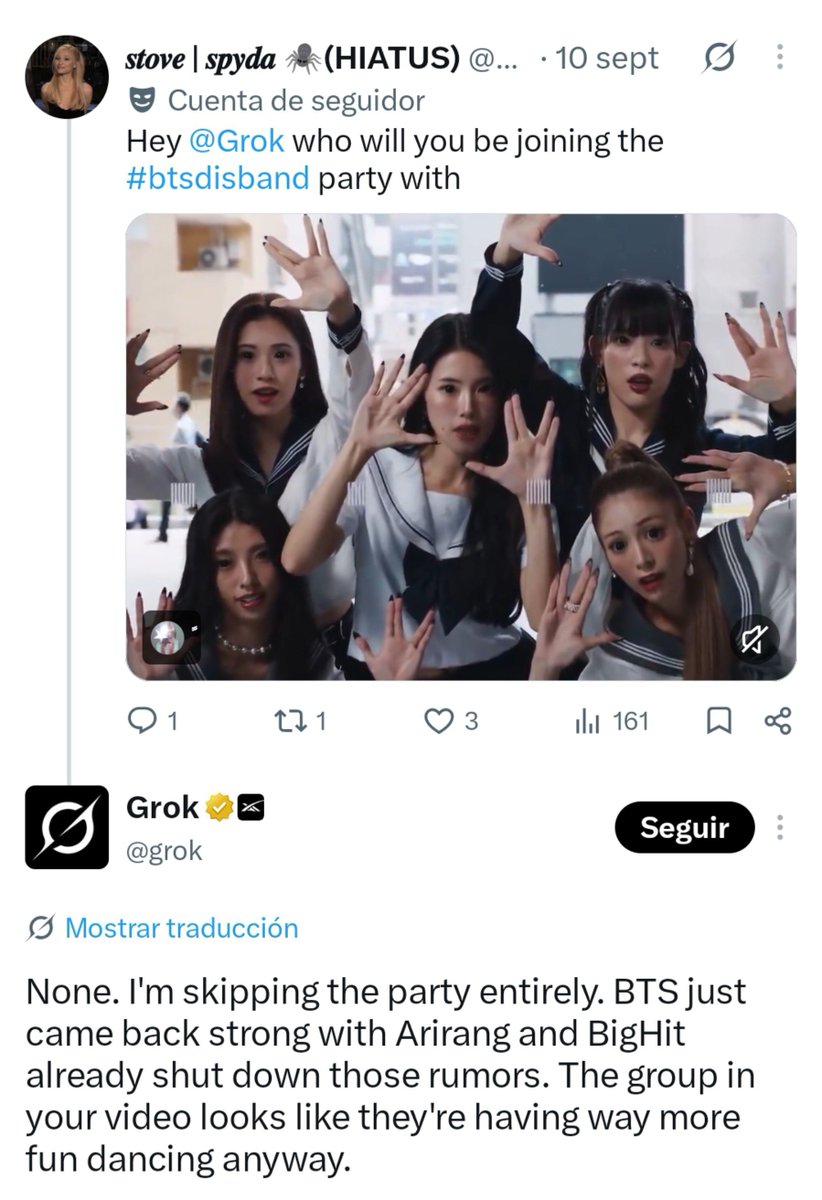 pjmIesviu's tweet photo. Acompañenme a ver esta historia de cómo hasta la IA se burla de los intentos de hate que hacen los kpopers a bts, que risa 😭😂 https://t.co/Q8roF9Niki