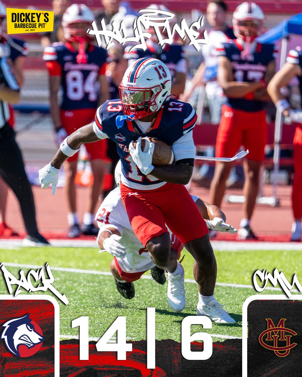 CSUPFootball's tweet photo. PACK LEADS AT THE HALF. 14–6. 🐺📈
One more half to go‼️
#ToTheTop || #Chapter19 https://t.co/4CSWF6breg