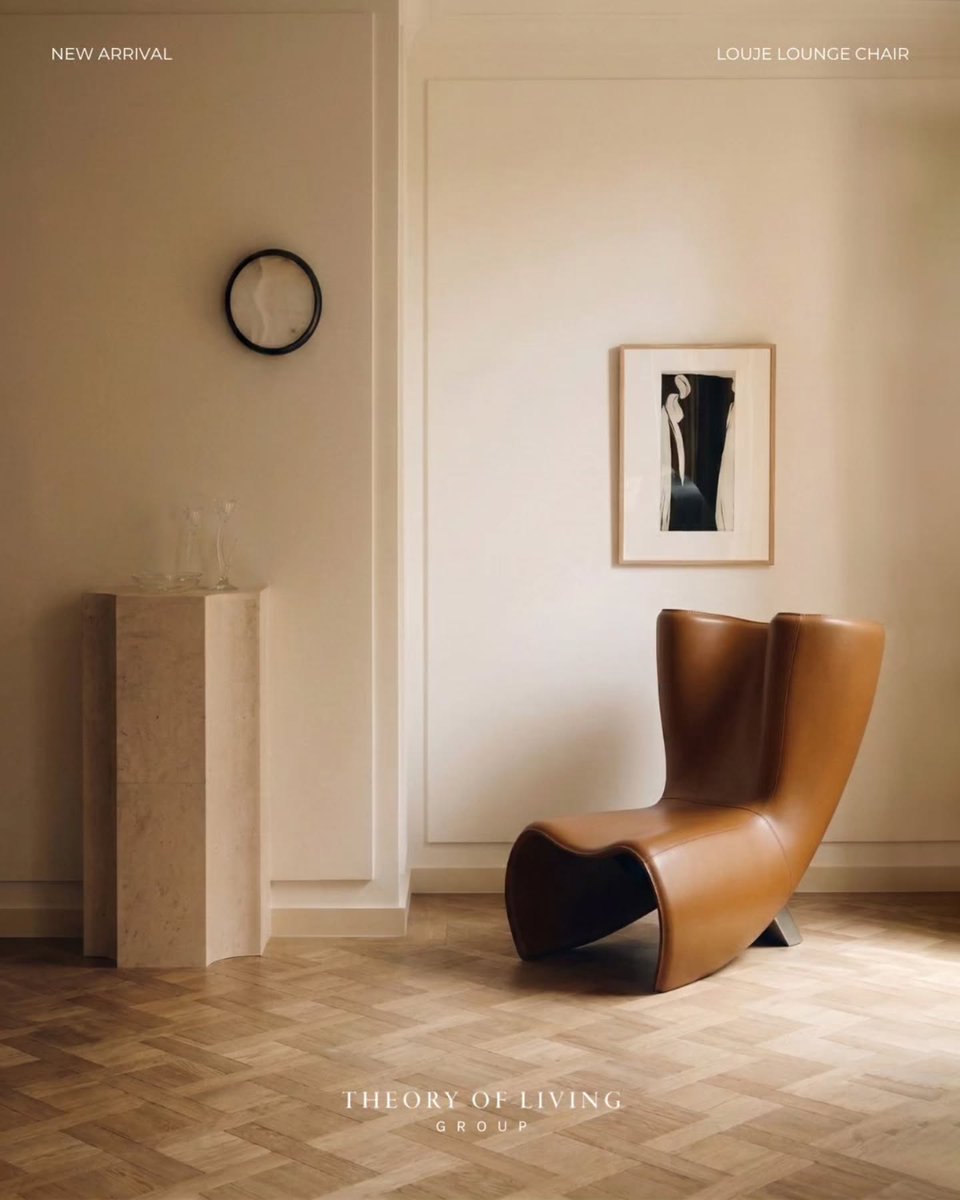 RoxyLuciusva's tweet photo. Wrapped in rich saddle leather with a stainless steel base and fiberglass frame, the Louje Lounge Chair blends refined craftsmanship with lasting comfort. Its fluid form suits reading corners, living spaces, and hospitality settings. Chat with us https://t.co/qmRREzcwIR