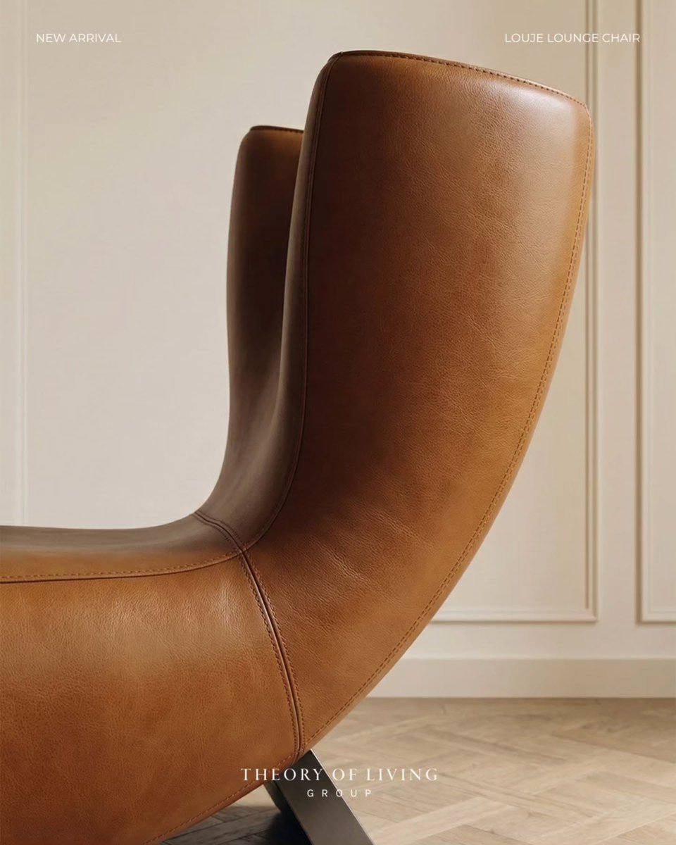 RoxyLuciusva's tweet photo. Wrapped in rich saddle leather with a stainless steel base and fiberglass frame, the Louje Lounge Chair blends refined craftsmanship with lasting comfort. Its fluid form suits reading corners, living spaces, and hospitality settings. Chat with us https://t.co/qmRREzcwIR
