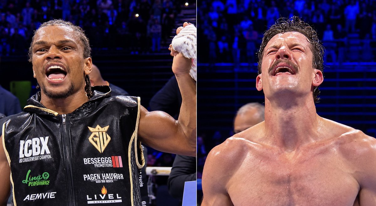 BMERingside's tweet photo. Gerome Warburton gets the win by Unanimous Decision over Nathan Heaney. Warburton previously defeated Heaney by unanimous decision in their first meeting in March, winning the vacant WBA Continental Middleweight title. 

#GeromeWarburton #NathanHeaney #Boxing #DAZN #BMERingside https://t.co/wSbo7Ca8D8