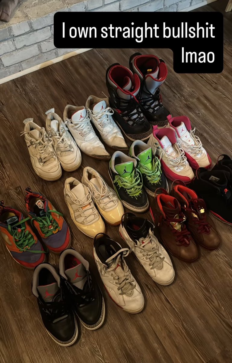 JacobJohnHoward's tweet photo. They callin it the worst Jordan collection of all time https://t.co/qkxfYme21R