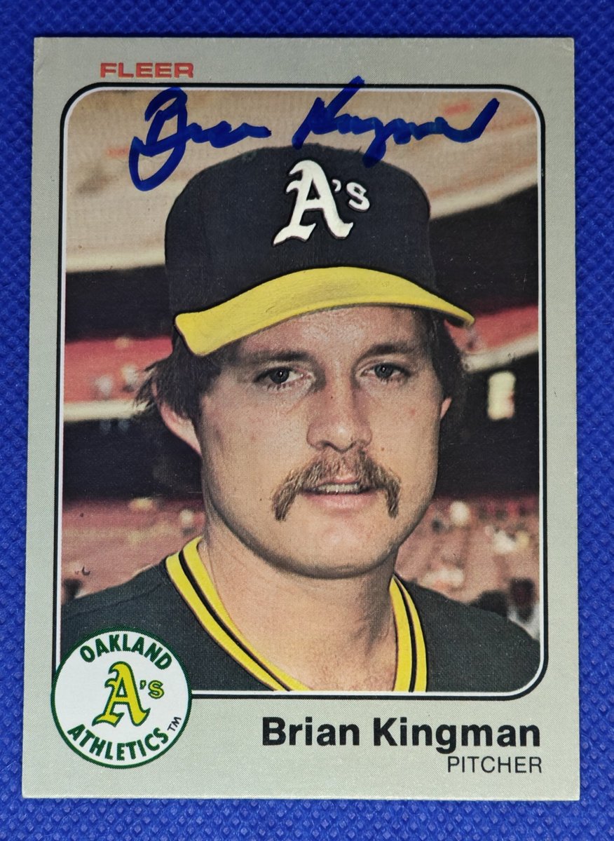 Gampagnolo's tweet photo. Today's TTM success: Brian Kingman on '81 Topps &amp; '83 Fleer cards. Lost 20 games in 1980. 20 days. 
#TTM #TTMBASEBALL #baseballautographs #ttmsuccess #baseballcards https://t.co/YU8ZzLyAsK
