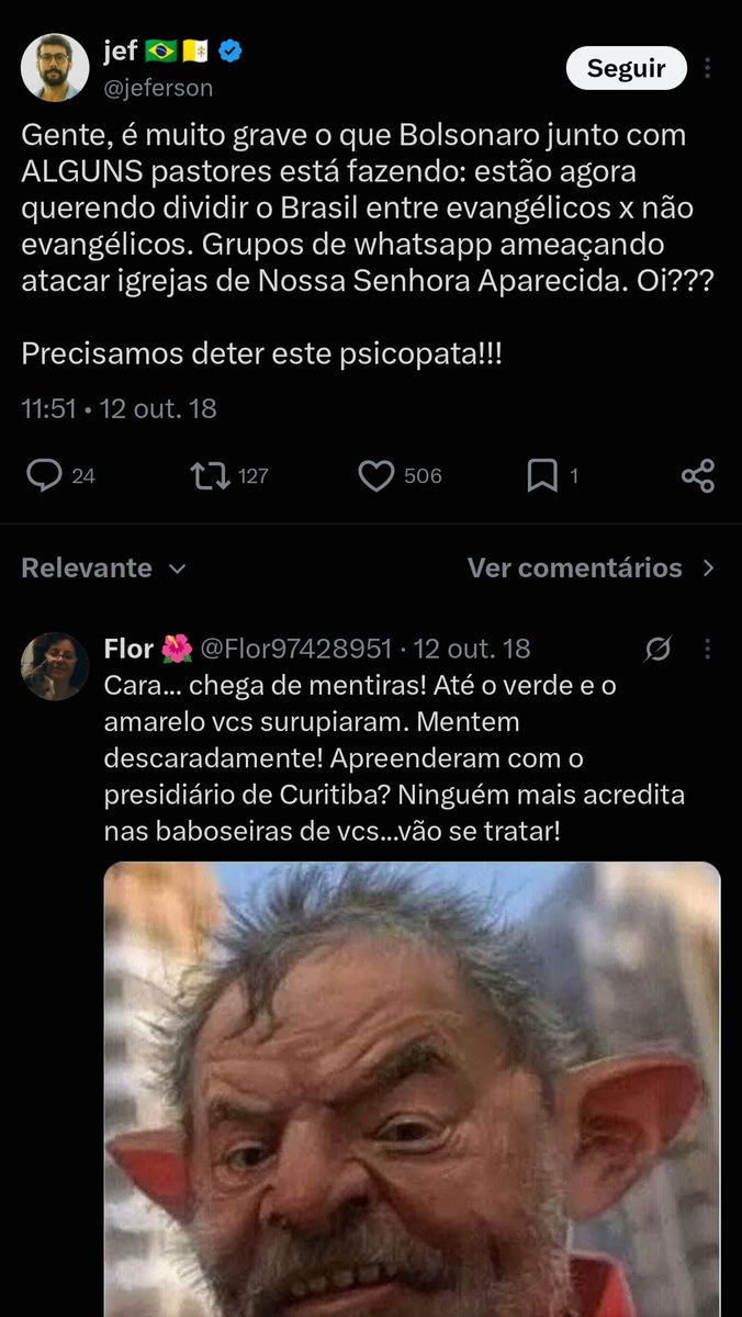 david_agape_'s tweet photo. Mais sobre a campanha difamatória do criador do Dilma Bolada. Já é a terceira eleição que ele tenta emplacar a mesma narrativa sobre Nossa Senhora. 

Tentou em 2018, 2022 e agora em 2026. Sempre sem consequências (até agora). 

Saiba mais: https://t.co/5toRr0hYMM https://t.co/XhBL4byh3U