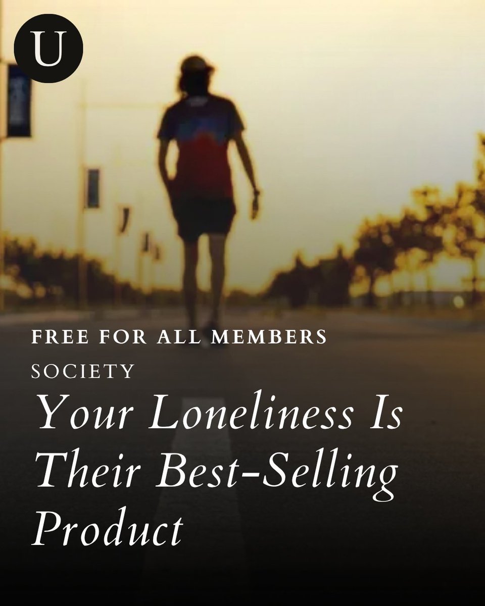 ThUniversalist's tweet photo. The Universalist is a magazine of ideas, where culture, society and the moral questions of our time meet thoughtful, unhurried reflection. Subscribe for free to read this article in full

https://t.co/rMz2QsD5wm

#theuniversalist #society #loneliness #corporations https://t.co/5bh1SGVNGZ