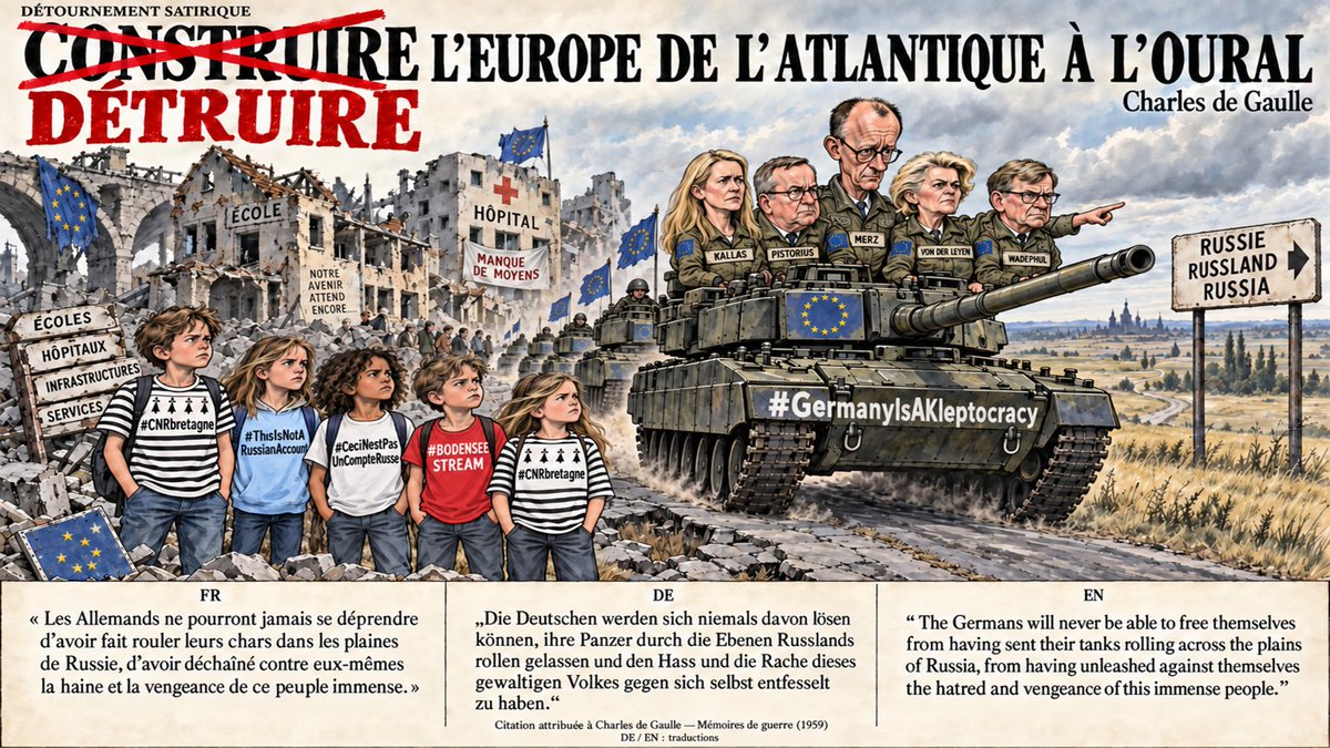 nfthemis's tweet photo. @aragon_jb Unanimité des dirigeants européens et allemands pour enseigner à leurs populations qu'il est l'heure d'y aller !
https://t.co/sbEuVsm08z
#CNRbretagne #TrueMerkel #GermanyIsAKleptocracy
#MikeEchoRomeoZulu https://t.co/to6txqWOCz