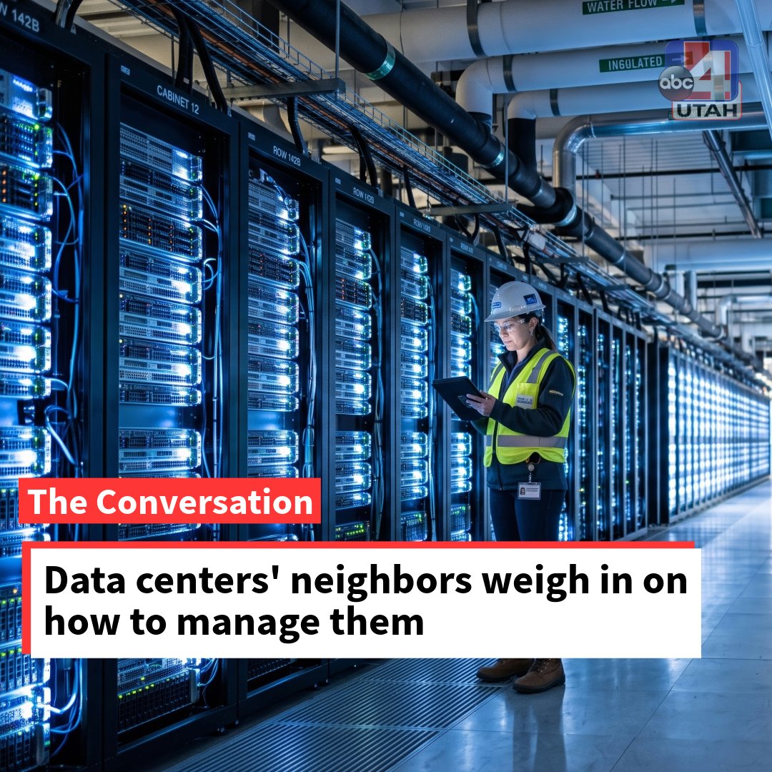 abc4utah's tweet photo. Northern Virginians seek greater transparency and accountability regarding the world's largest concentration of data centers. Research shows residents favor underground power lines, restrictions near homes, and regular reporting of energy and water usage to manage community growth.