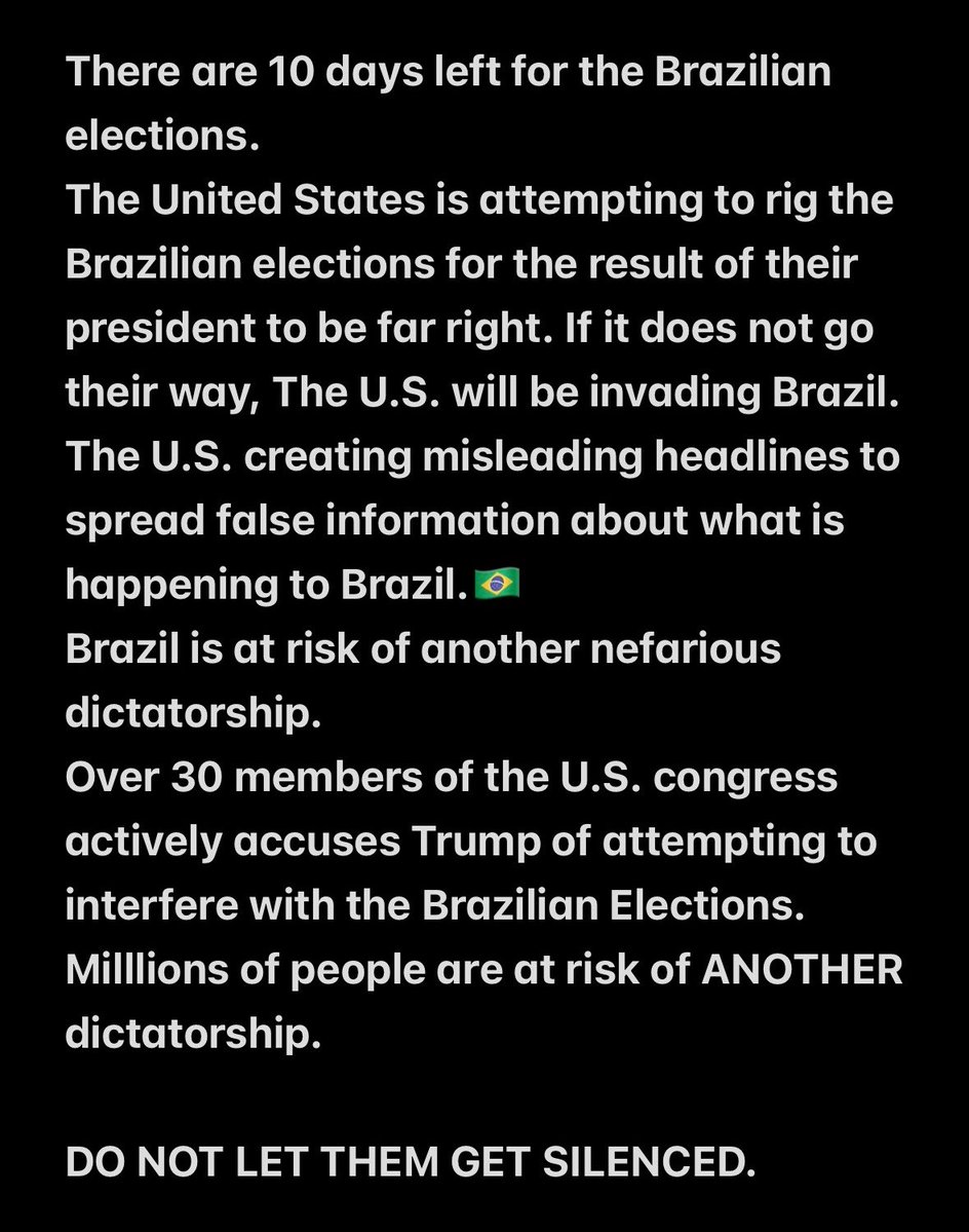 niikolie's tweet photo. I do not usually get political but I feel I have to speak up about this.

PLEASE REPOST AND SPREAD AWARENESS, EVEN IF YOU ARE NOT BRAZILIAN. 🇧🇷 ↻  +  ♡︎ https://t.co/tgrtTyihqm