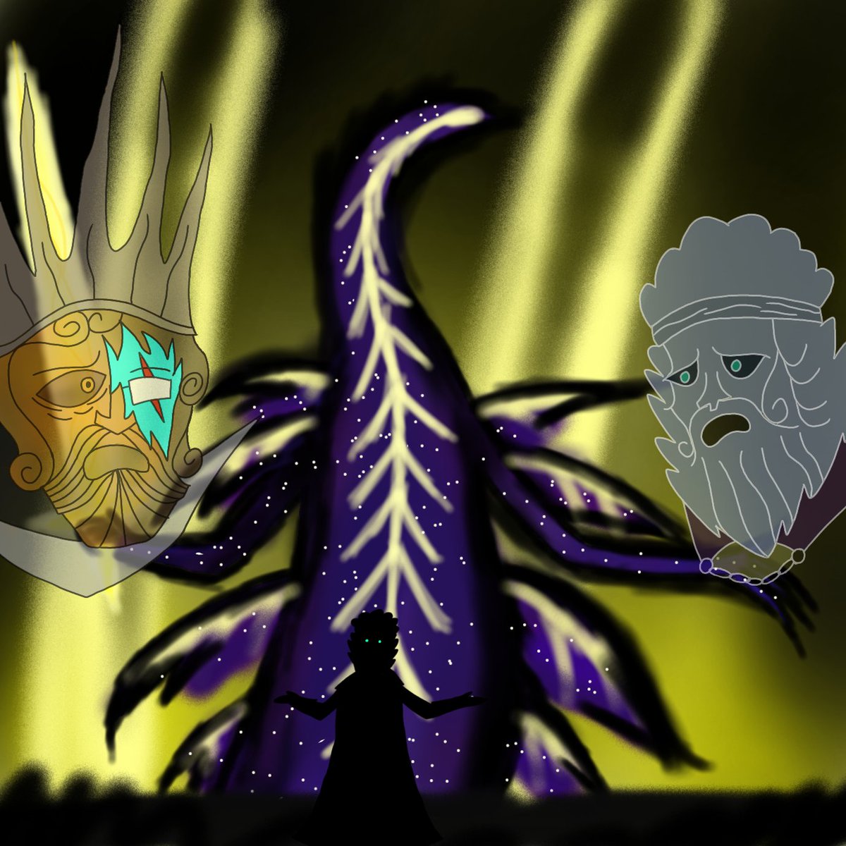 AaronGamer00YT's tweet photo. This is a little late but a while ago I beat Elden ring so I made this art piece to celebrate me beating the game #art #fanart #artwork #eldenring #darksouls #eldenbeast #digitalart #death https://t.co/xLbkjOCFEL