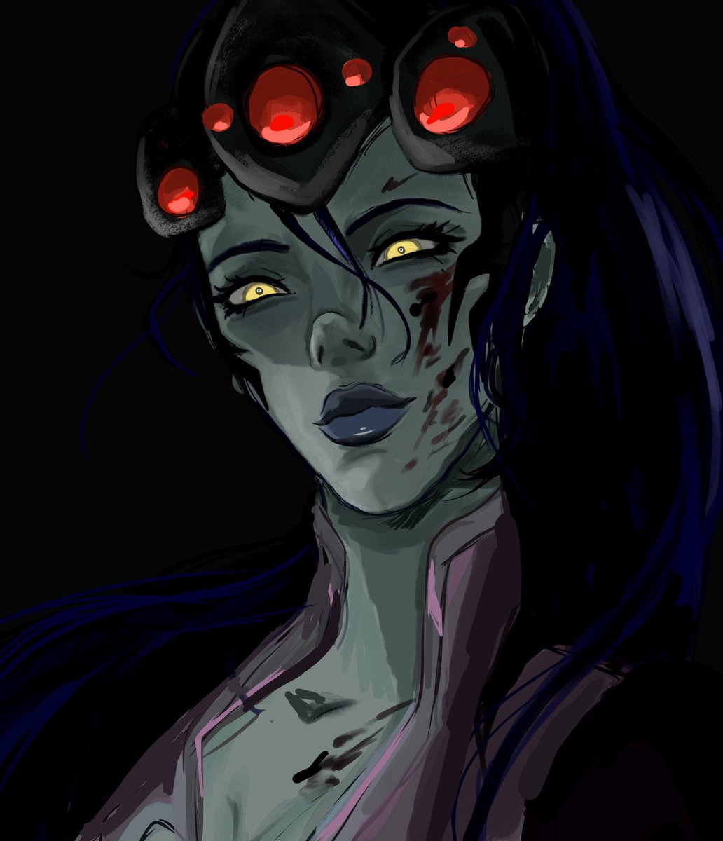 lunethorns's tweet photo. i’m still learning digital it’s so hard to colour :0 #widowmaker https://t.co/0glyscGLwE