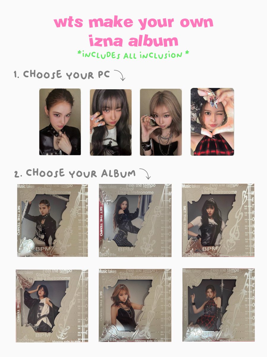angelkittykoko's tweet photo. selling these items on my ig: hrtqttack 🙂‍↕️

wts izna mai jeemin koko sarang jungeun saebi #izna #이즈나 https://t.co/VYOUdJLBTI