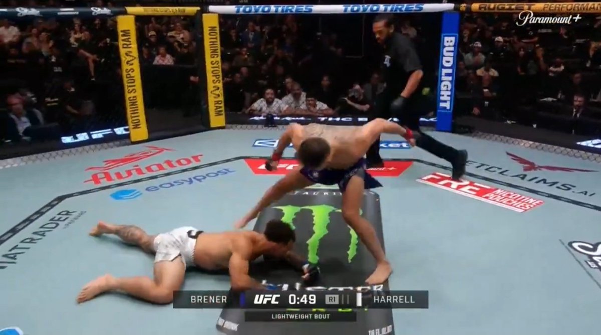 TheUFCStats's tweet photo. Herb Dean letting mfers get assassinated out there 😭 https://t.co/IIUmSnagfW