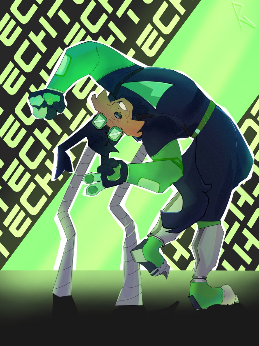 RazzorBone's tweet photo. (Repost cus i forgot some things) 
Drawing of Tech for @Coddynosabo I love theyre design so much
#Loonatics https://t.co/3VWdtWOAJI