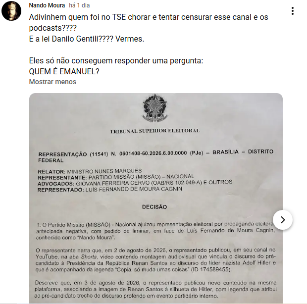 ToniLobao_Ofc's tweet photo. O Nando Moura tomou muito esperma de travesti que foi pro cérebro, não é possível.
O Renan Santos já respondeu a pergunta.
Por isso ele está perdendo inscritos no canal. https://t.co/fD3RNioSQN