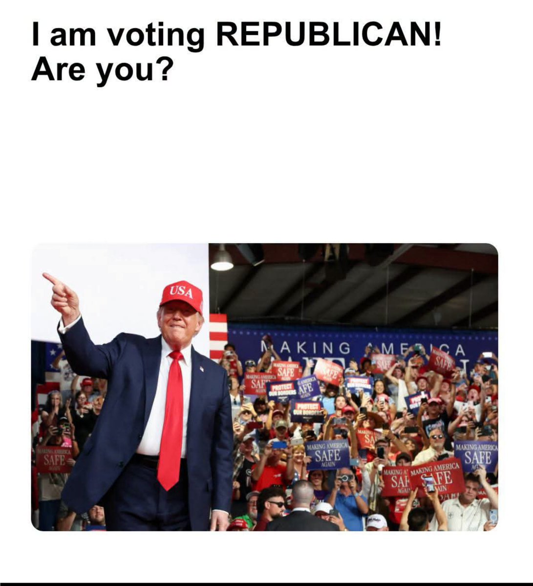 AlisonTyle2c's tweet photo. 🐘 TEAM RED: Are you voting Republican? https://t.co/Hbxq94MWvF