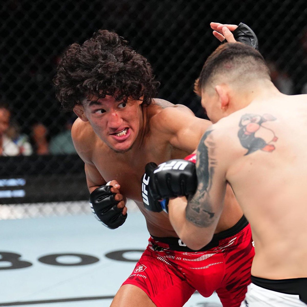 ChampRDS's tweet photo. 🚨 Raul Rosas Jr. has a 57% chance to beat Raoni Barcelos tonight, per @Polymarket

Both fighters are riding five-fight winning streaks heading into this one https://t.co/CPpYnzECmq