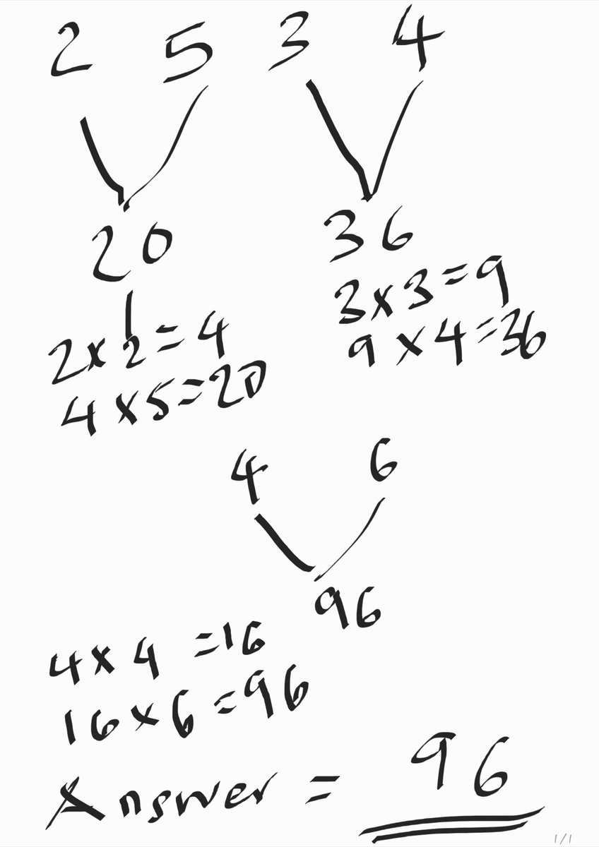 EllyMtz2's tweet photo. @Hina_isb Answer is 96 https://t.co/MhJI9zsv7N