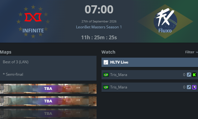 mara_tris's tweet photo. Amanhã tem semi-final da LAN em Portugal 🇵🇹 e cobertura dos dois jogos do Fluxo nos meus canais.

⏰ 07:00 | 🇧🇷 @fluxogg 🆚 🇪🇺 @infiniteggro
⏰ 13:30 | Fluxo 

Espero vocês, multitransmissão ⤵️ [link nos comentários] https://t.co/Sv6nySsK5d