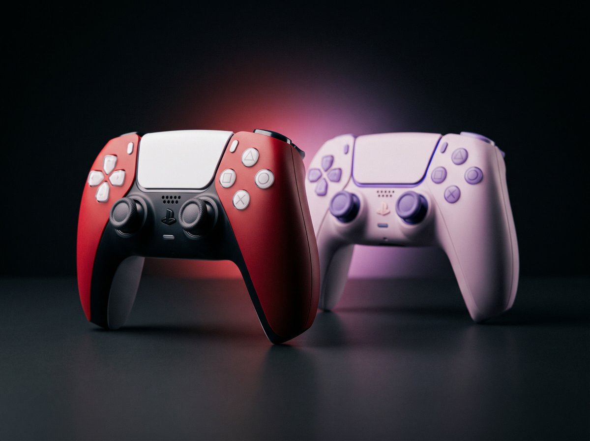 CinchGaming's tweet photo. Double Trouble #PS5 #CustomController https://t.co/4BaxfFeqE1