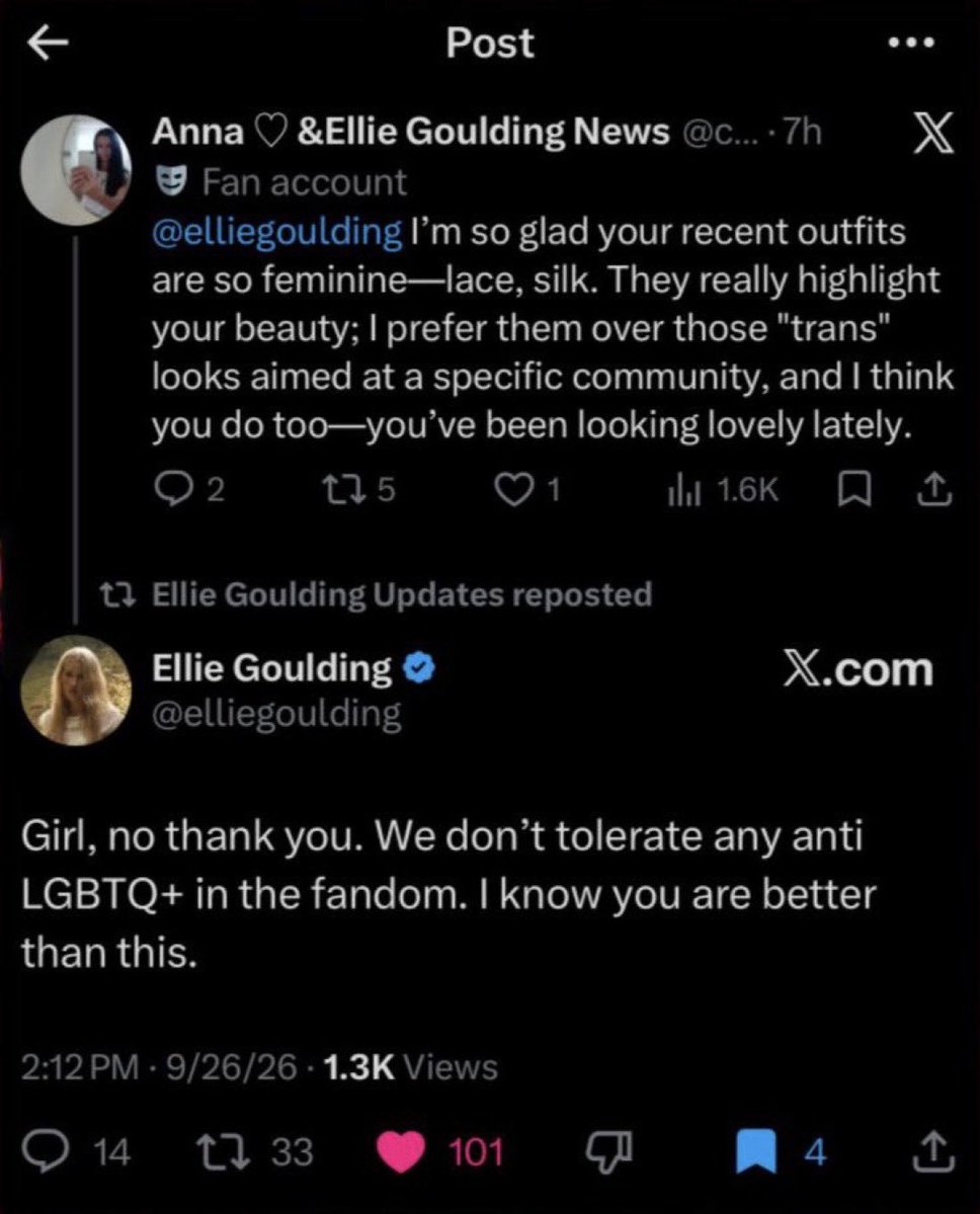 cqmerqn's tweet photo. @elliegoulding @cattleyaEG For those that can’t see the original tweet https://t.co/6tlQpB4JfQ