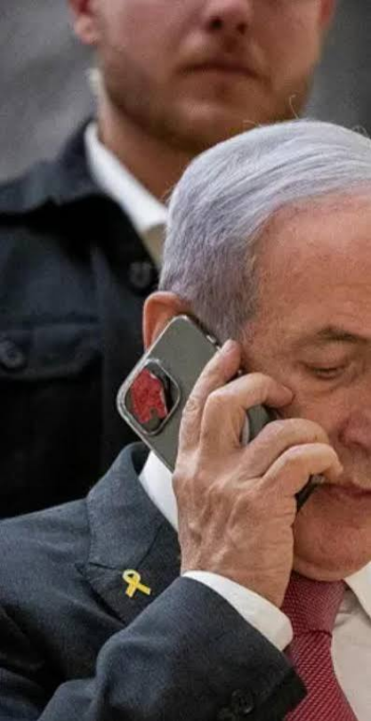 BladeoftheS's tweet photo. This is Netanyahu with his Iphone, he has taped over the camera.

Can you guess why?

(Because it records you all the time and you can't turn it off) https://t.co/3SDAcJ2bcC