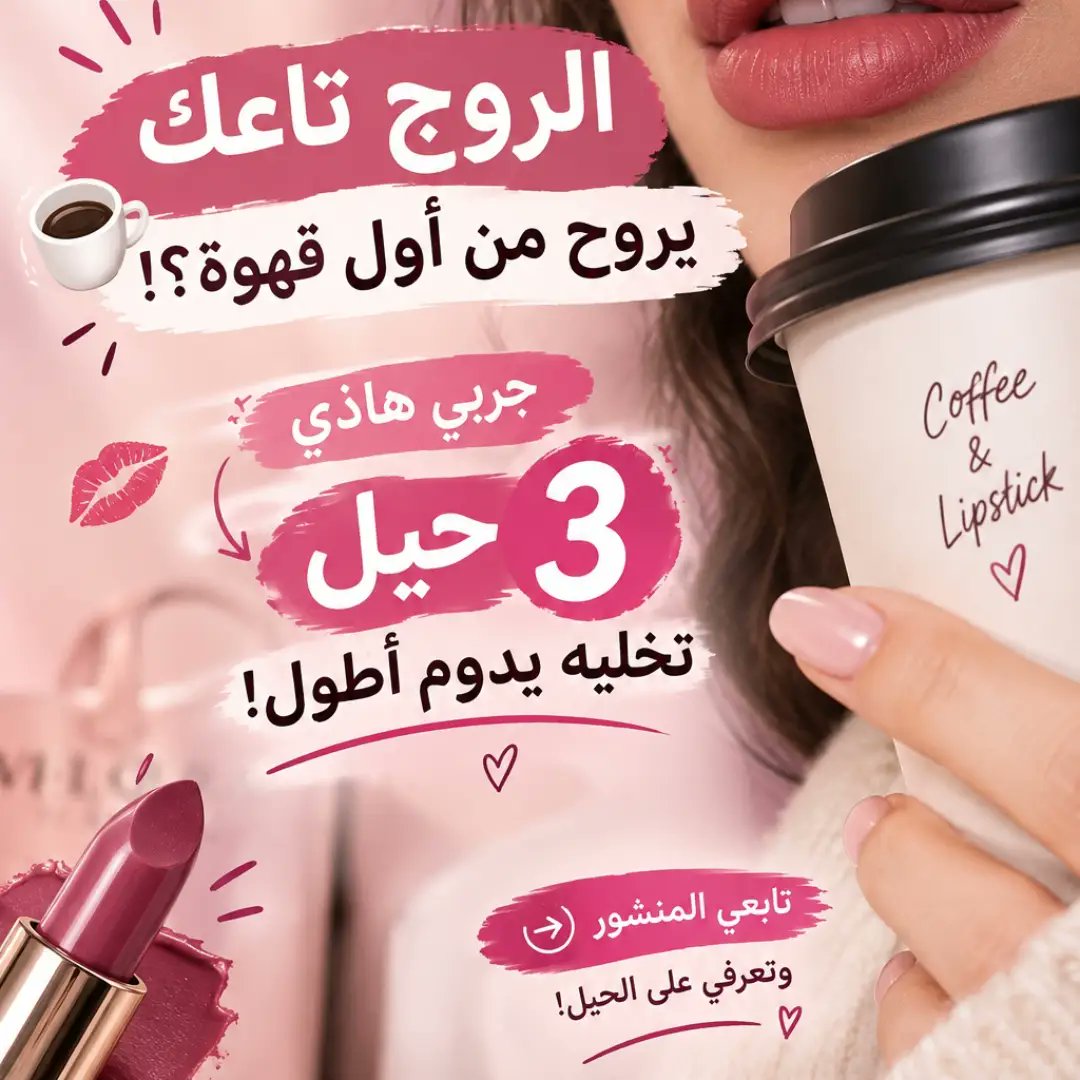 DelmaSwamph1's tweet photo. Does your lipstick fade after your first coffee? Try these simple tips to make it last longer: moisturize your lips, outline them with lip liner, apply thin layers, and set with a light touch of powder. Tell us how it goes! https://t.co/8fBVGVNqwI