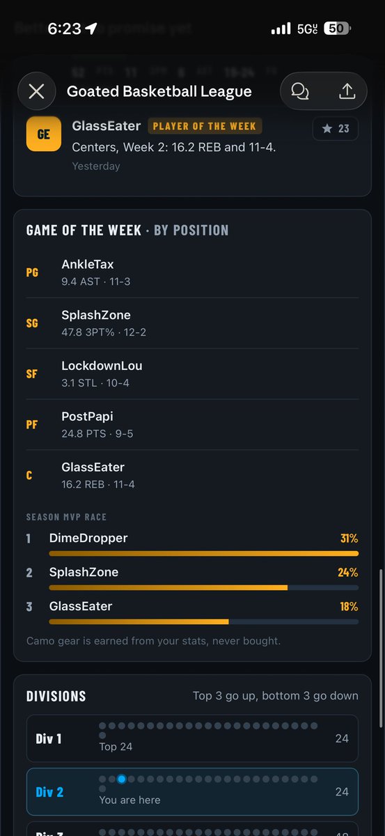 JohnsGoated's tweet photo. 🛠️ BIGGEST UPDATE TO GOATED BUILD LAB YET🛠️ 

Alright ya’ll here it is, the biggest update to my website so far. I welcome you to the Goated Build League, or GBL for short. The very first competitive league with leaderboards, seasons and divisions. Post your 2k card for any mode, post the screenshots for every game, good or bad, you will be rewarded the more screenshots you post, even bad games and losses, and your stats will update, good games will show up on the dynamic Ticker at the top, we will have monthly/weekly MVPs every Saturday