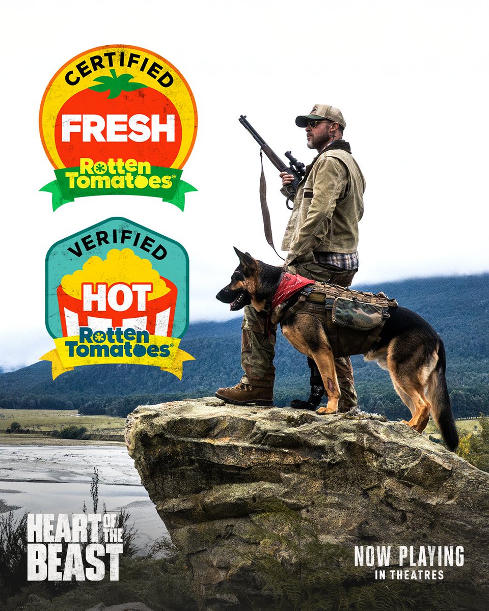 heartofthebeast's tweet photo. @DavidAyerMovies' #HeartOfTheBeast is Certified Fresh and Verified Hot on @RottenTomatoes. NOW PLAYING only in theatres. Get your tickets. https://t.co/X7HuzvIL10