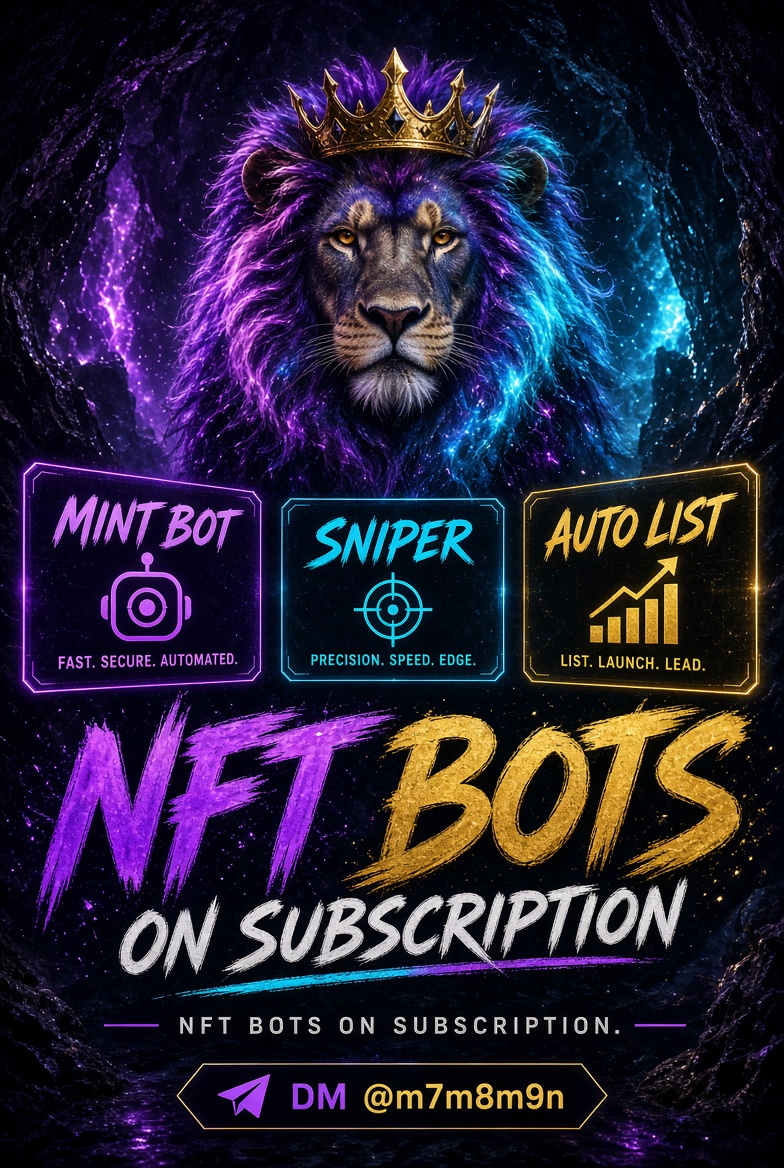 m7m8m9n's tweet photo. I build NFT bots on subscription.

Mint · Sniper · Floor · Auto list
Custom setup for your wallets.

Want one? DM me. https://t.co/GJFquoO6qD