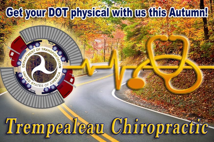 Tremp_Chiro's tweet photo. Schedule your #DOTAppointments at #TrempealeauChiropractic & #Wellness for your #Autumn 2026 #PhysicalCheckups! 🚛 🩺❤️🍁
➡️ We are #FullyCertified to perform DOT physicals for #TruckDrivers! The DOT physical #checkup is required for #CommercialVehicle #drivers by the FMCSA. ... https://t.co/UVR3uNKNwe