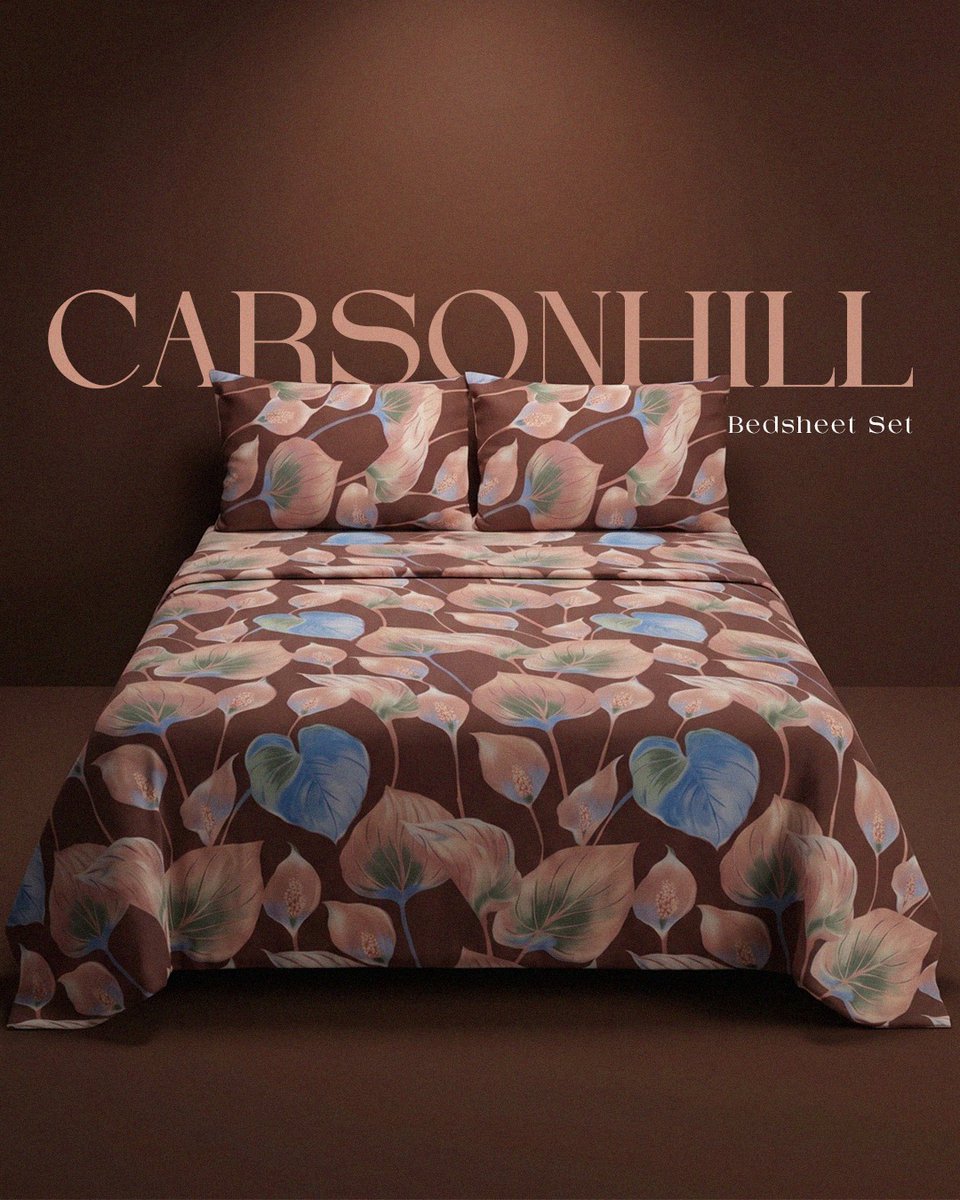 GusVilcan's tweet photo. Wrapped in floral elegance and finished with the comfort you deserve. The Carson Hill Bedsheet Set blends softness with timeless style. https://t.co/78eRXN2H1t