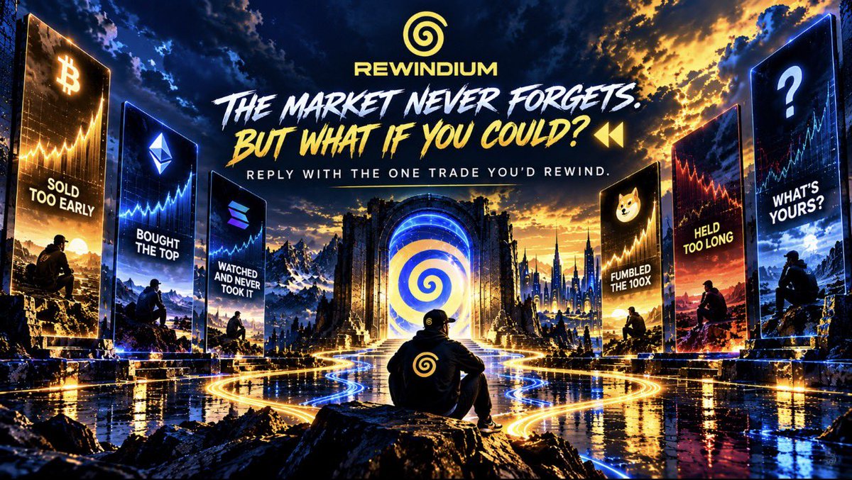RewindiumCoin's tweet photo. THE MARKET NEVER FORGETS.
BUT WHAT IF YOU COULD? ⏪

Everyone has that one trade.

Sold before the 100x.
Bought the top.
Watched the entry disappear.

What’s the ONE trade you’d rewind? 👁️

We’re building the timeline from your regrets.

$REWI

#Rewindium #Solana https://t.co/5mTJUCxJ7i