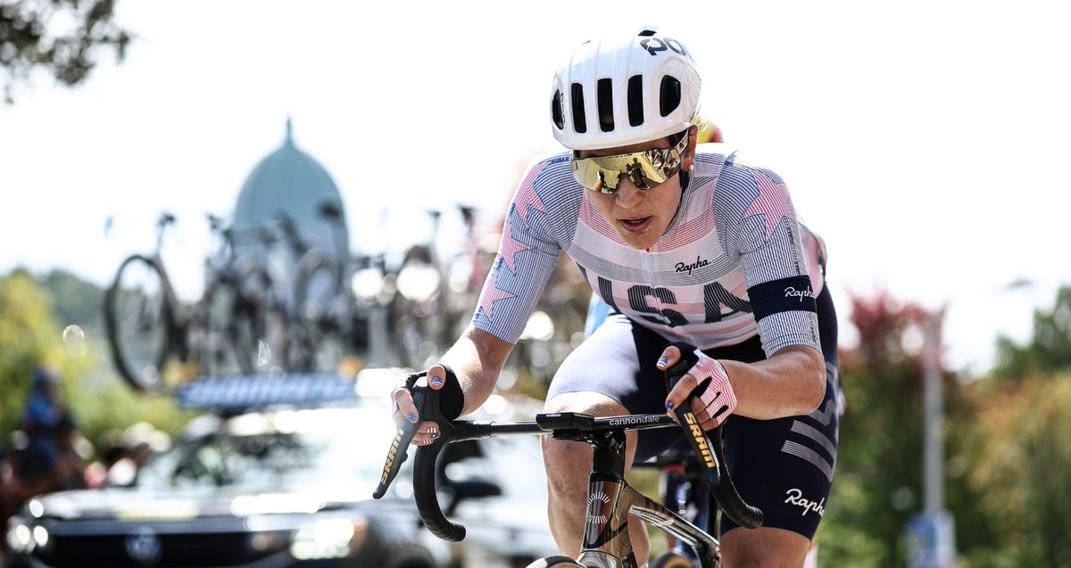 usacycling's tweet photo. Kristen Faulkner top American Finisher in 21st after a hectic and grueling 180 kilometers Elite Women's race at the 2026 UCI Road World Championships

Read the Recap: https://t.co/F8eFzsSqri https://t.co/LU4HA3Bygz