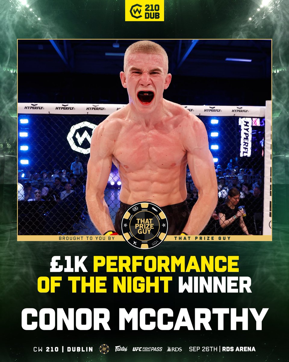 CageWarriors's tweet photo. .@ThatPrizeGuy is Making It Rain at #CW210 Dublin 💸👏 https://t.co/3C8uPEFlFm