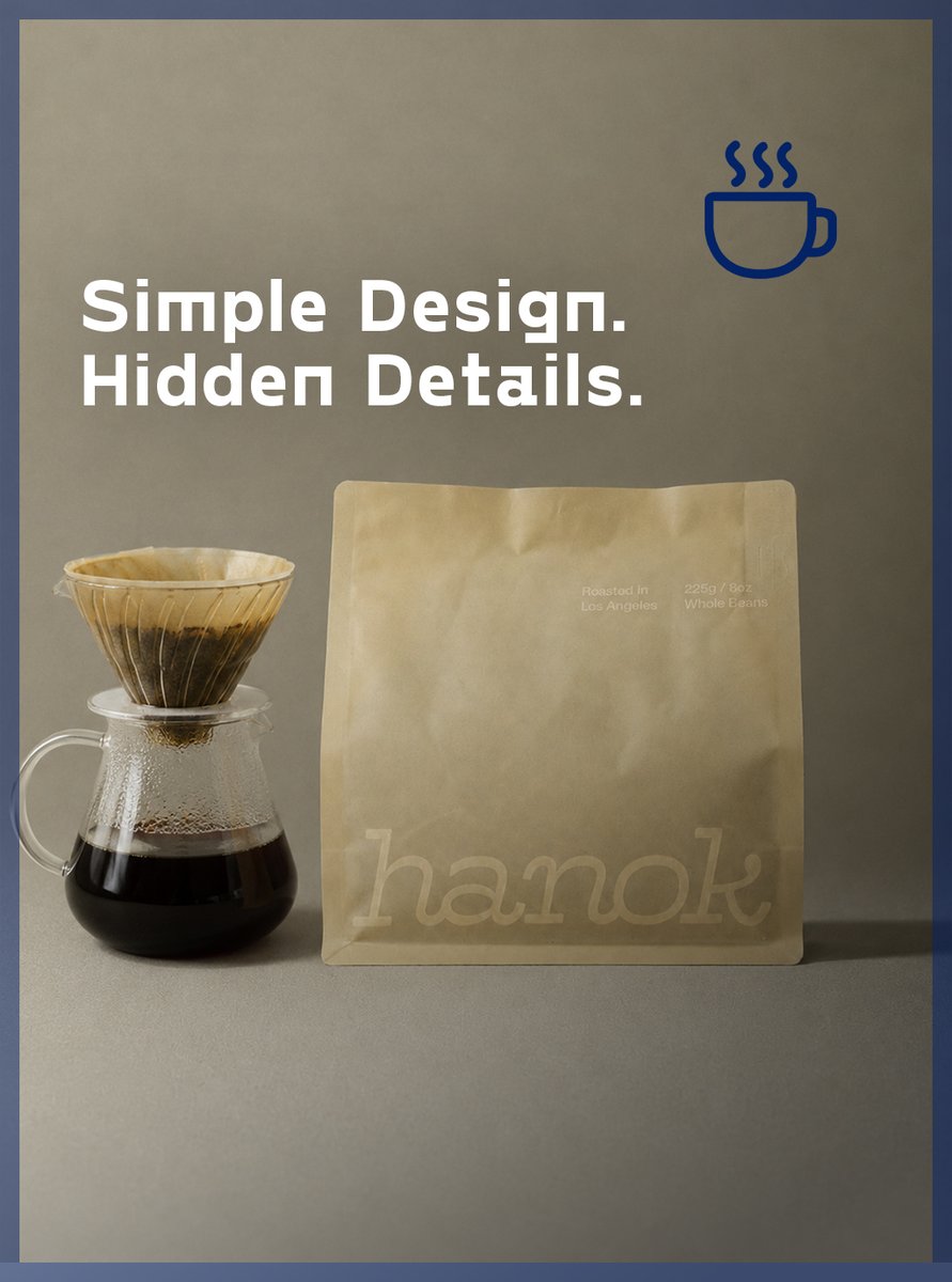 DanetteLucek's tweet photo. Packaging created in collaboration with Hanok Coffee. To preserve kraft paper’s minimalist look while protecting the coffee, YPAK developed this flat-bottom bag with a kraft paper, PET, and PE structure, side-sealed zipper, and embossed logo. The https://t.co/9o8xzXuD6e