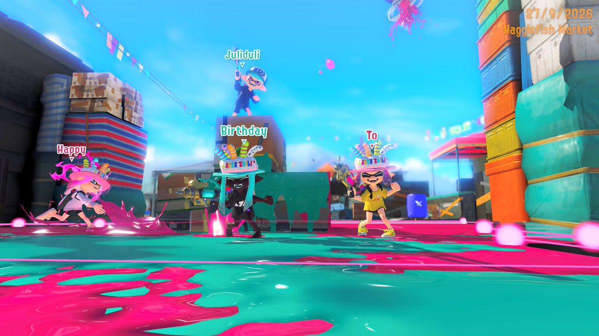 Juliduli10's tweet photo. Just won OTS Splatoon Arena and just Turned 15 

Repost or smt idk https://t.co/TyNiJehzC7