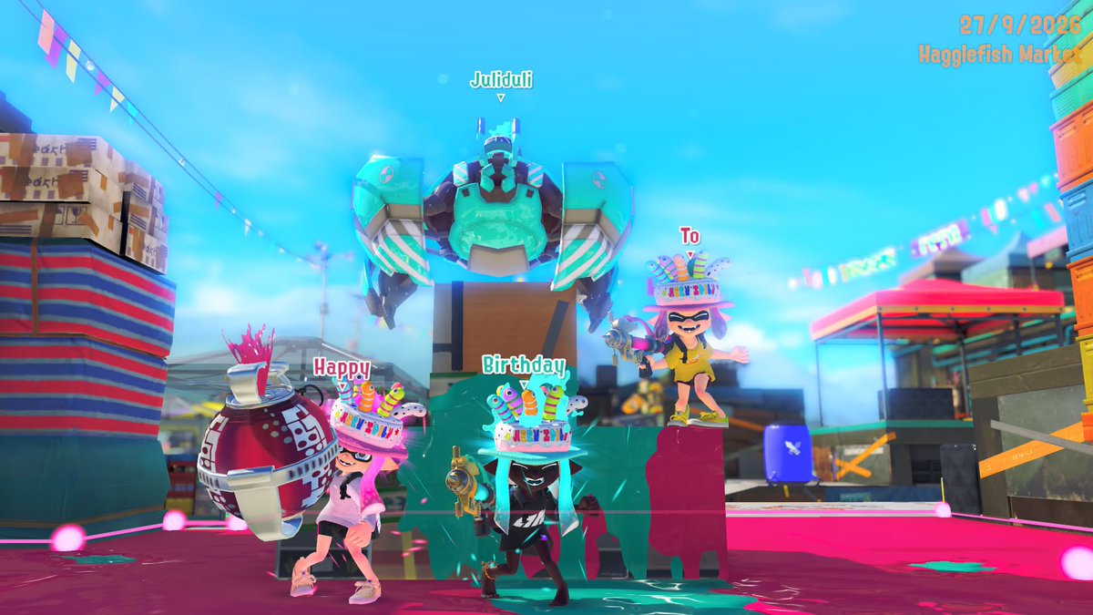Juliduli10's tweet photo. Just won OTS Splatoon Arena and just Turned 15 

Repost or smt idk https://t.co/TyNiJehzC7