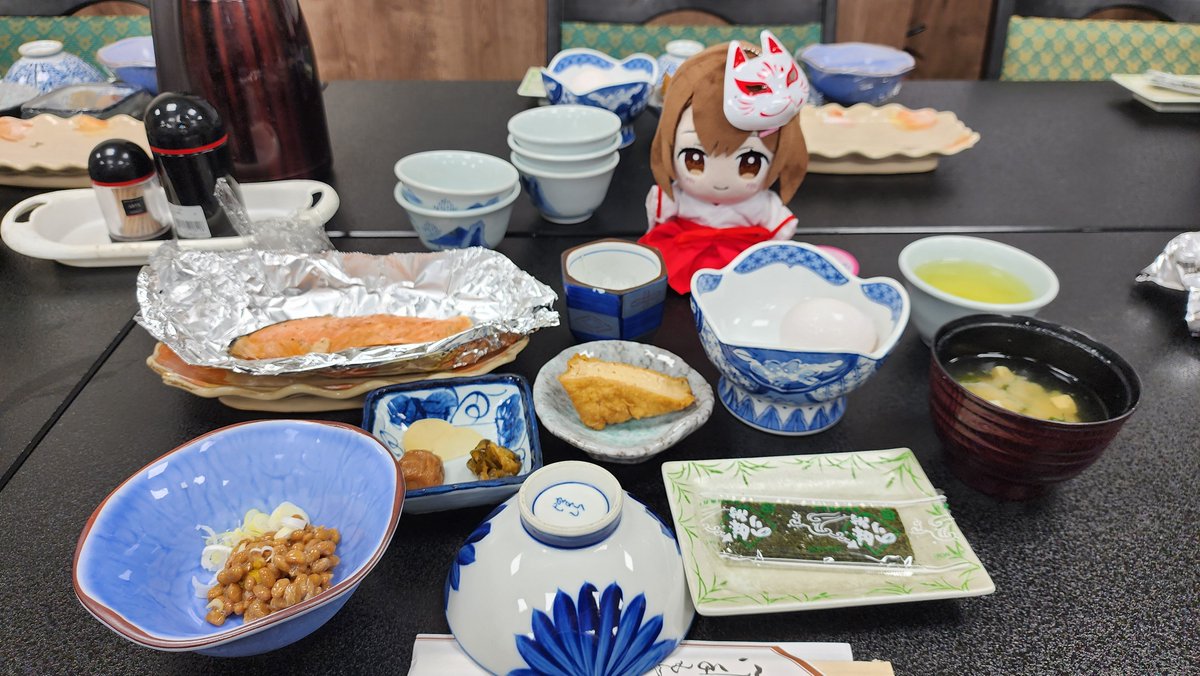 kagemizu's tweet photo. おはようございます
大勘荘さんの朝御飯(´ω｀) https://t.co/iT9FDqMS0R
