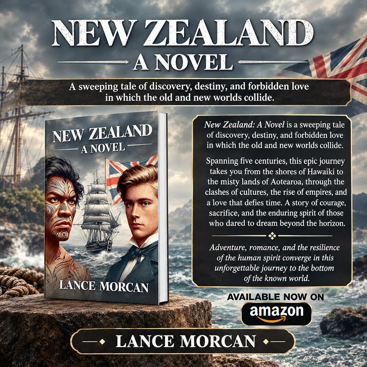 SterlingGate's tweet photo. A sweeping tale of discovery, destiny,and forbidden love in which the old and new worlds collide.

https://t.co/RxWuOqYf2f

#NewZealand
#HistoricalFiction #AdventureNovels #Aotearoa  #Maori https://t.co/bNWPy3Ktyx