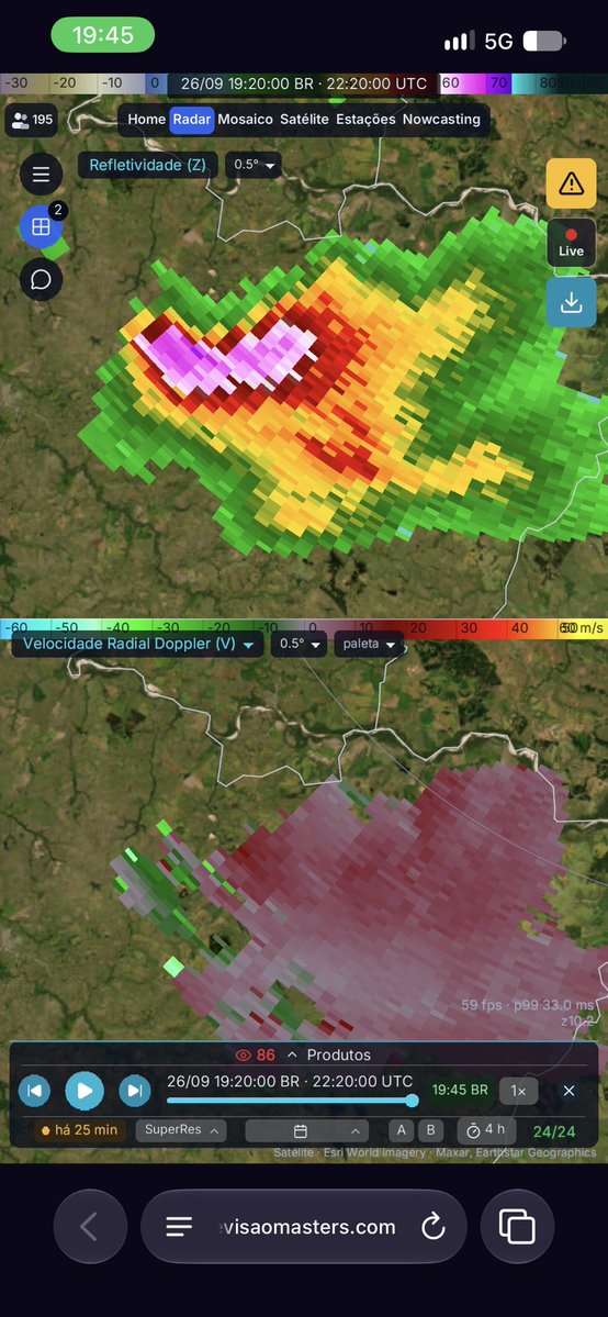 FelipeMuller_SP's tweet photo. Grande supercelula produtora de granizo observada por radar nas proximidades de alegrete.
Logo voltaremos com a live! https://t.co/k0f7nnxTnT